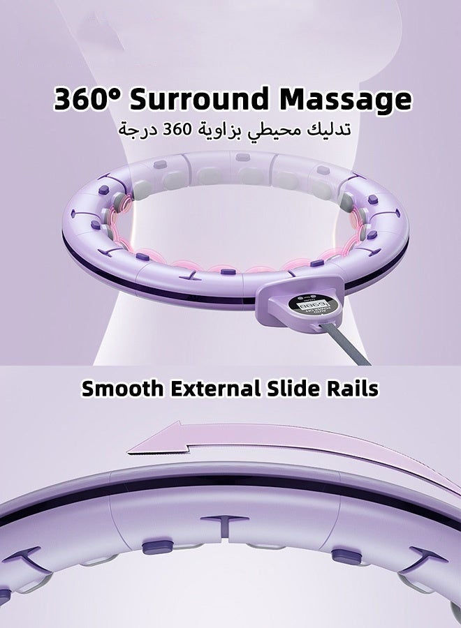 DURKU Smart Hula Hoop, Adjustable Hula Hoop with Massage Pads and Detachable Parts, Weighted Hula Hoop with 360° Surround Massage Weighted Design, Eco-Friendly Material - Image 4